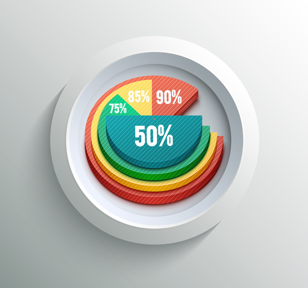 Business pie chart - Vector, Image