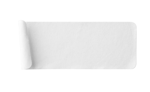 Prázdný bílý papír štítek izolované na bílém pozadí - Fotografie, Obrázek