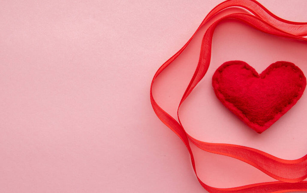 Sevgililer Günü Kırmızı Kalp Tatil kartı - Fotoğraf, Görsel