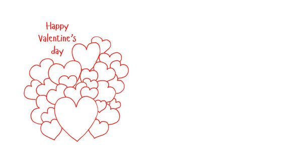Children's drawings.Hand drawn heart in thin line isolated, heart sketch doodle, scribble shape design for greeting invitation, wedding love, valentines, women, mother day, birthday or charity - Фото, изображение