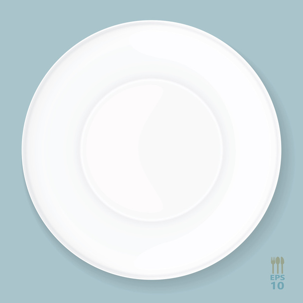 Empty white plate - Vector, Image