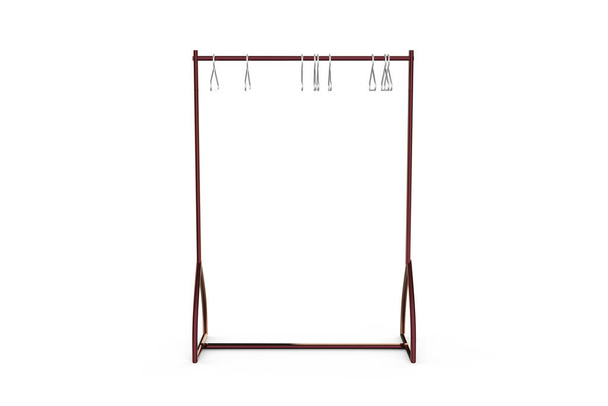 Metal Clothing Display Rack Garment Shop Store Fixtures Retail Display Stand for Hanging Clothes. ilustração 3d - Foto, Imagem