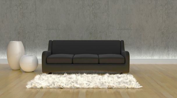 Сучасний диван в модульній обстановці
 - Фото, зображення
