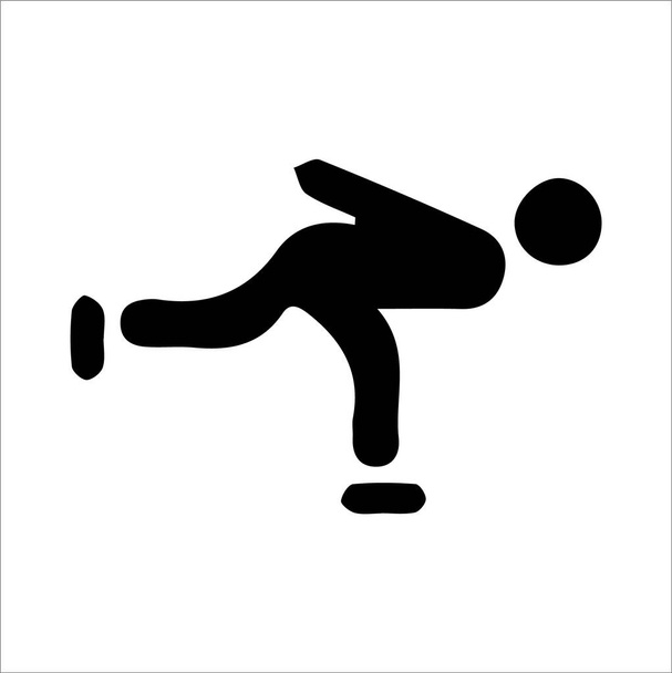 Sport d'hiver patinage artistique icônes vectorielles - Vecteur, image