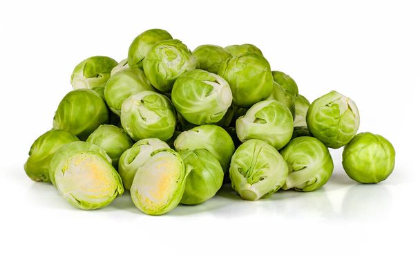 Το βλαστάρι Βρυξελλών (Brassica oleracea) είναι φυλλώδη λαχανικά έχουν συνήθως 1.54.0 cm (0.61.6 in) σε διάμετρο και μοιάζουν με μικροσκοπικά λάχανα.  - Φωτογραφία, εικόνα