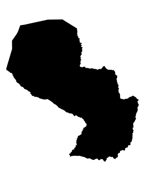 Χάρτης της Παραγουάης - Διάνυσμα, εικόνα