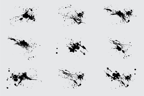 набор абстрактных чернильных брызг гранжа в векторе eps 10 - Вектор,изображение