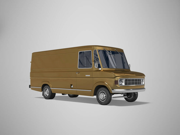 3D візуалізація коричневого вантажного бісеру на сірому фоні з тіні
 - Фото, зображення