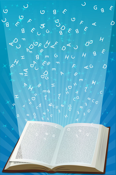 Ανοίξτε το βιβλίο με τα αλφάβητα που φέρουν - Φωτογραφία, εικόνα