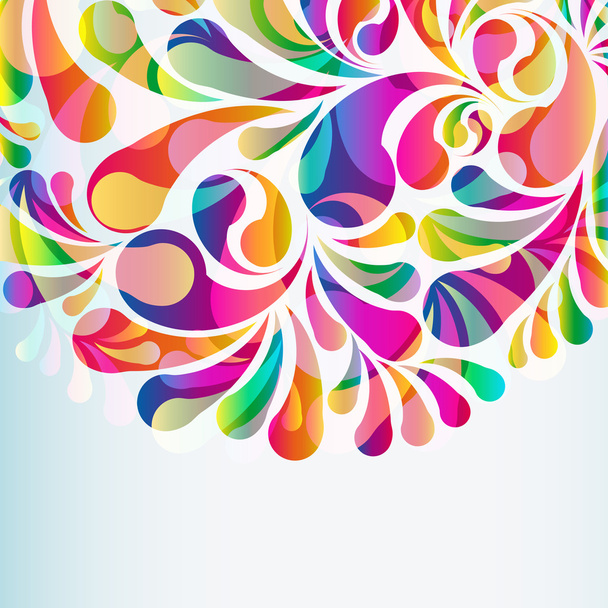 Abstract colorful arc-drop background. Vector. - Вектор,изображение