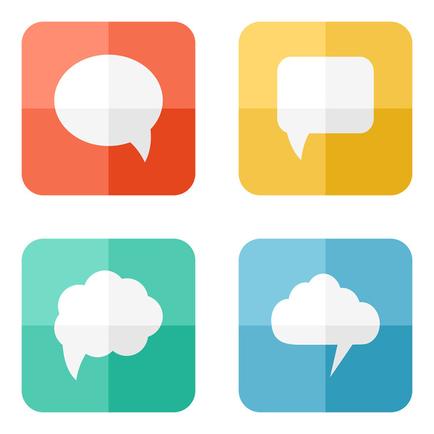 Set of colorful speech bubbles - Vector, afbeelding