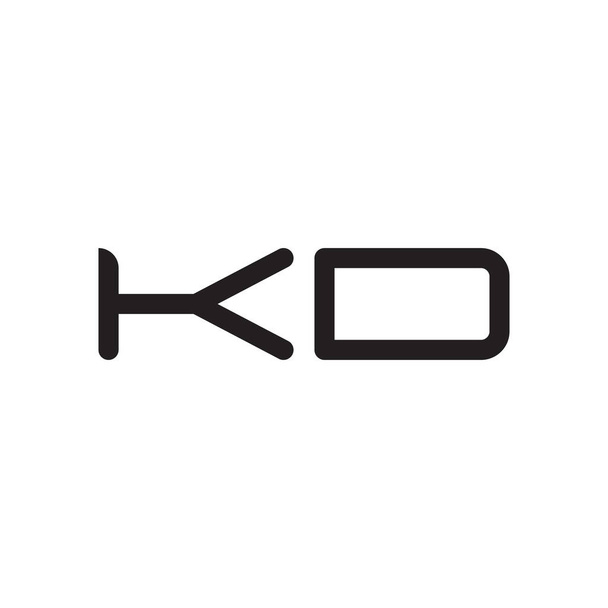 kd inicial icono del logotipo del vector de letra - Vector, imagen