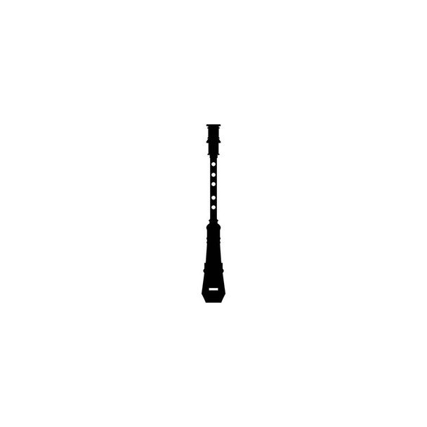Шаблон логотипа иконки вектора флейты - Вектор,изображение