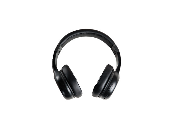 black wireless headphones isolate on white - Photo, Image