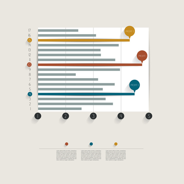 Exemplo de gráfico de design plano de negócios. Gráfico de infográficos
. - Vetor, Imagem