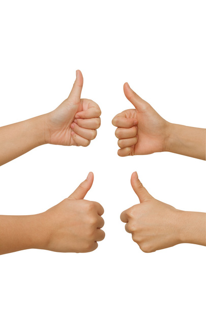  hands making thumbs up gesture - Photo, Image