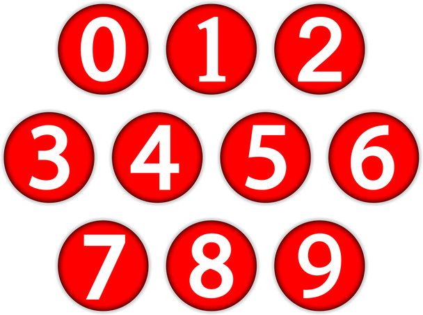 Numbers set - Vector, afbeelding