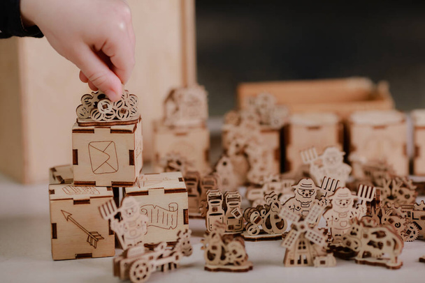 juego de construcción de madera para coleccionar para niños - Foto, Imagen