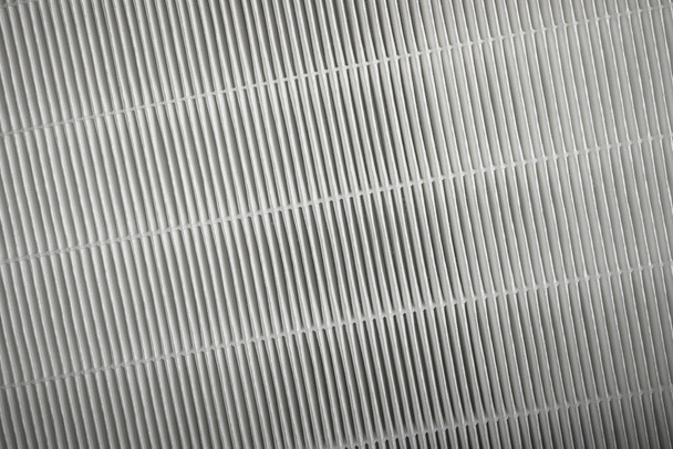 Clean Replacement HEPA High Efficiency Particulate Air Filter Close Up. Residential and Commercial Building Air Quality Theme.  - Photo, Image