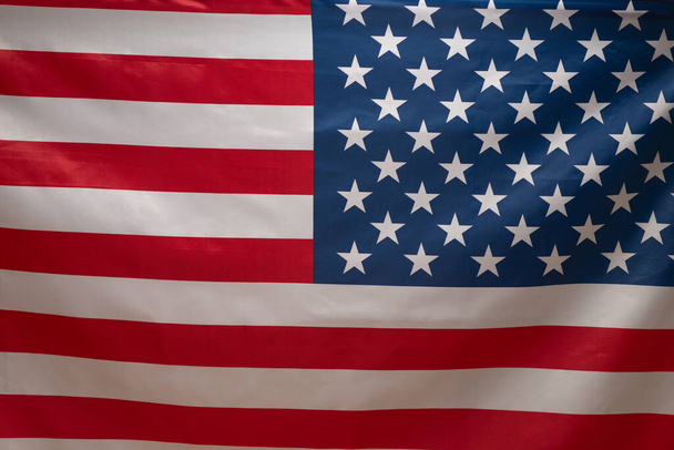 American flag as a background. Blurred background.  - Photo, Image