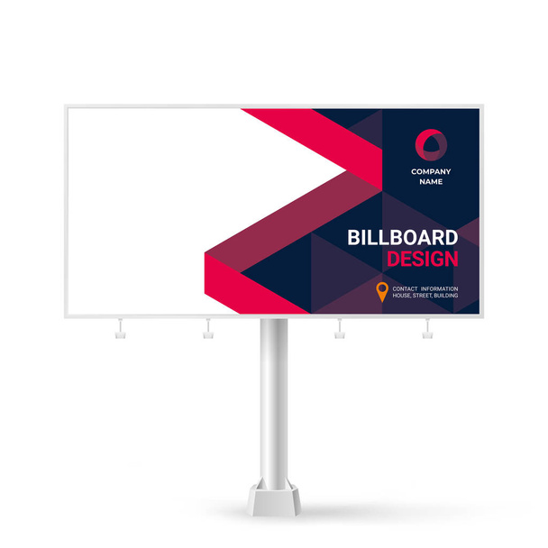 Billboard, modelo para publicidade de bens e serviços, design criativo - Vetor, Imagem