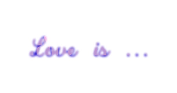 Love is text animation card, День святого Валентина - Кадры, видео