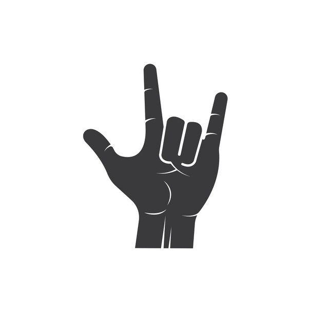 металева рука жест значок Векторні ілюстрації дизайн шаблон веб
 - Вектор, зображення