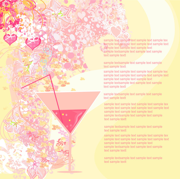 Invitation To Birthday Cocktail Party - Vecteur, image