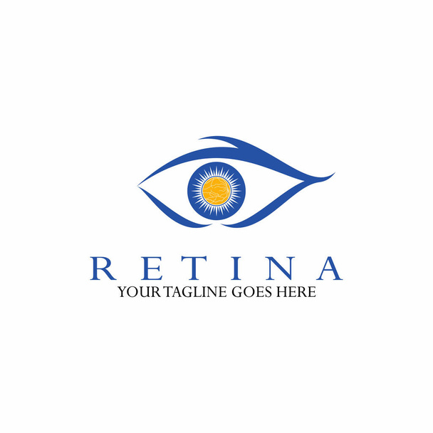 retina simples e original ou imagem de olho quebrado ícone gráfico logotipo design estoque vetor conceito abstrato. Pode ser usado como um símbolo relacionado com a saúde ou doença ocular - Vetor, Imagem
