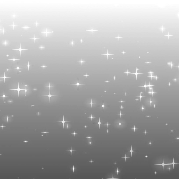 クリスマスの銀灰色の星空の背景。ディワリ祭りの休日のデザイン - 写真・画像