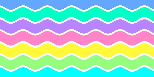 Linhas coloridas abstratas listras onduladas fundo. Padrão de arco-íris unicórnio. - Foto, Imagem