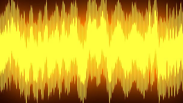 Μιλώντας ηχητικά κύματα εικονογράφηση γραμμές. Κίτρινη κλίση κίνηση αφηρημένο φόντο. - Φωτογραφία, εικόνα