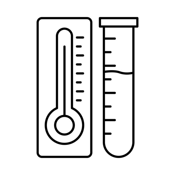 Μεμονωμένο εικονίδιο διανύσματος φιάλης θερμοκρασίας που μπορεί εύκολα να τροποποιηθεί ή να επεξεργαστεί - Διάνυσμα, εικόνα