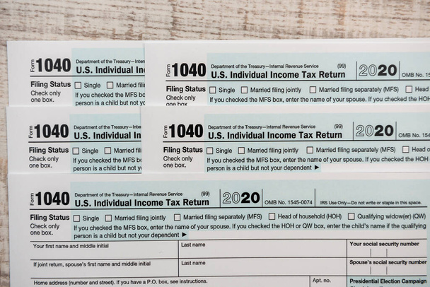 US 1040 individuelle Einkommensteuererklärung ab 2020 2021 - Foto, Bild