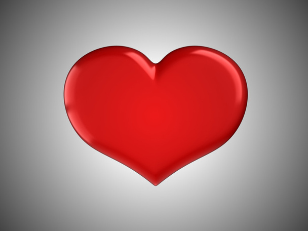 Love and romance - red heart shape - Foto, imagen