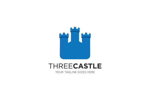 Logo del castillo y plantilla de diseño de ilustración de vector de icono - Vector, Imagen