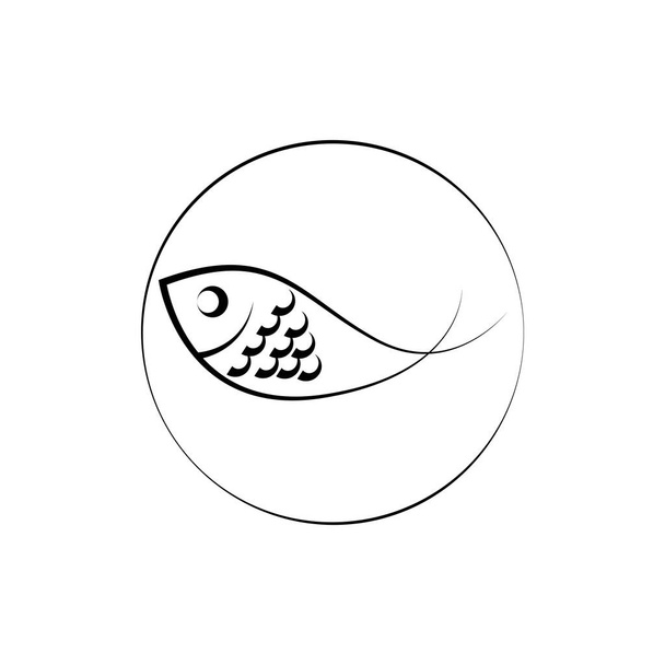 Fish Logo vector Template icon - Vetor, Imagem