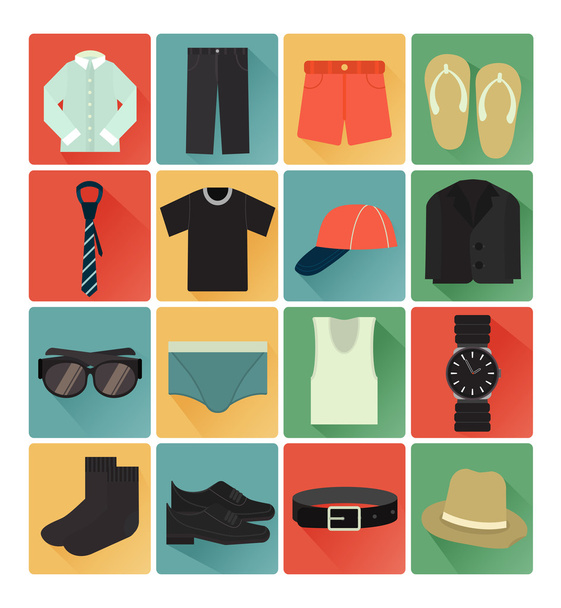 Набор мужской одежды для икон
 - Вектор,изображение