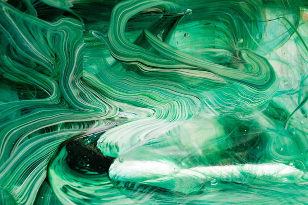 Abstract art with emulsions of oil paint in water - Photo, Image