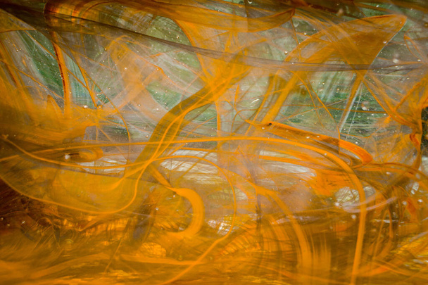Absztrakt művészet olajfesték emulzióval a vízben - Fotó, kép