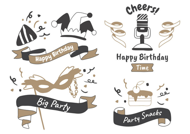 Party label Vector Logo for banner - Vector, Image