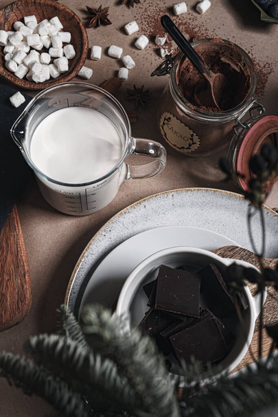 zátiší Foto recept na horkou čokoládu - Fotografie, Obrázek
