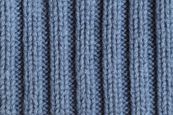 Textura z modrého pleteného svetru. - Fotografie, Obrázek