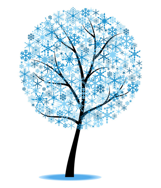 Árbol de invierno - Vector, imagen