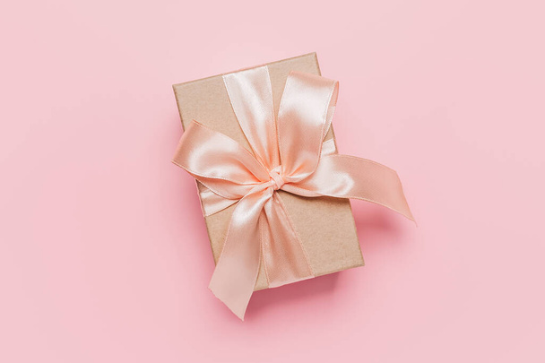 Gifts on pink background, love and valentine concept - Zdjęcie, obraz