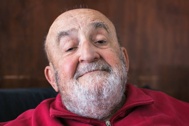 portrait of content funny old man - Fotografie, Obrázek