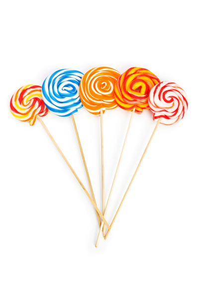 Colourful lollipop isolated on the white background - Photo, Image