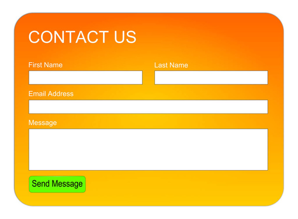 Contact us form or Feedback form orange - illustration - Foto, imagen