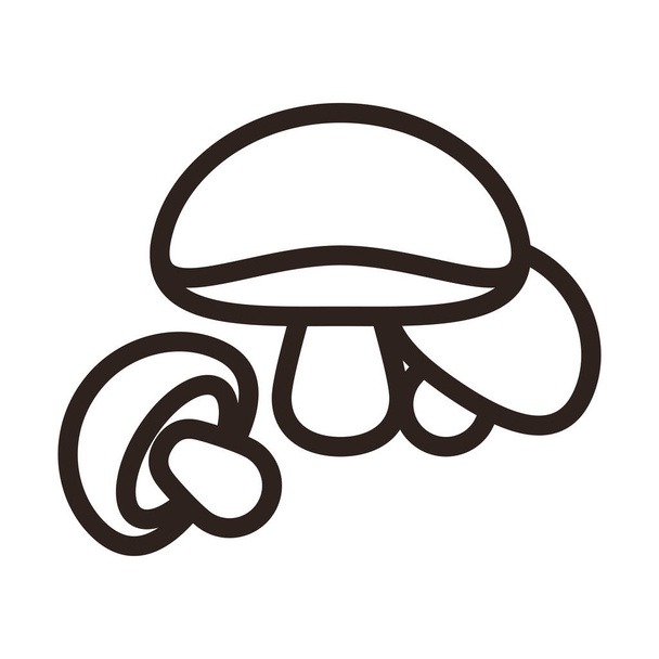 Mushrooms isolated on white background - Vector, Image