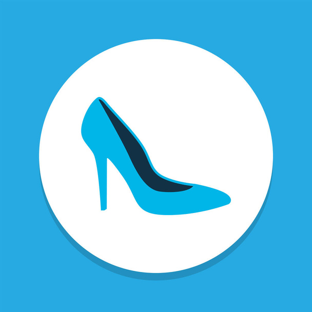 Heel shoe icon colored symbol. Premium quality isolated stiletto element in trendy style. - Vector, afbeelding